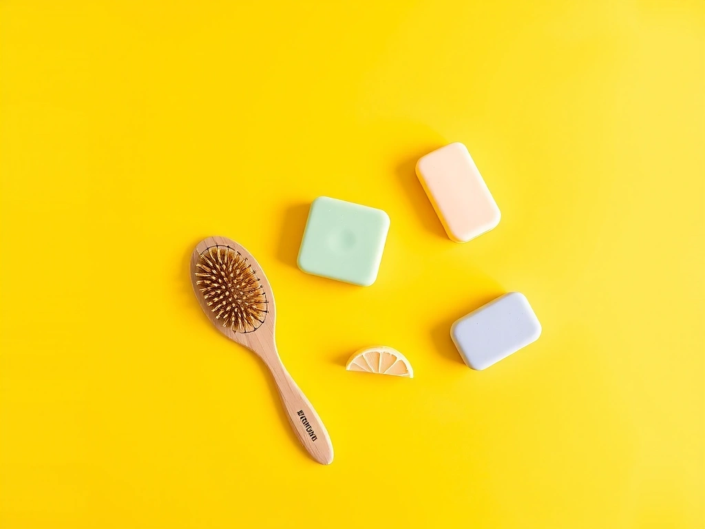 Productos ecológicos en paleta saturada